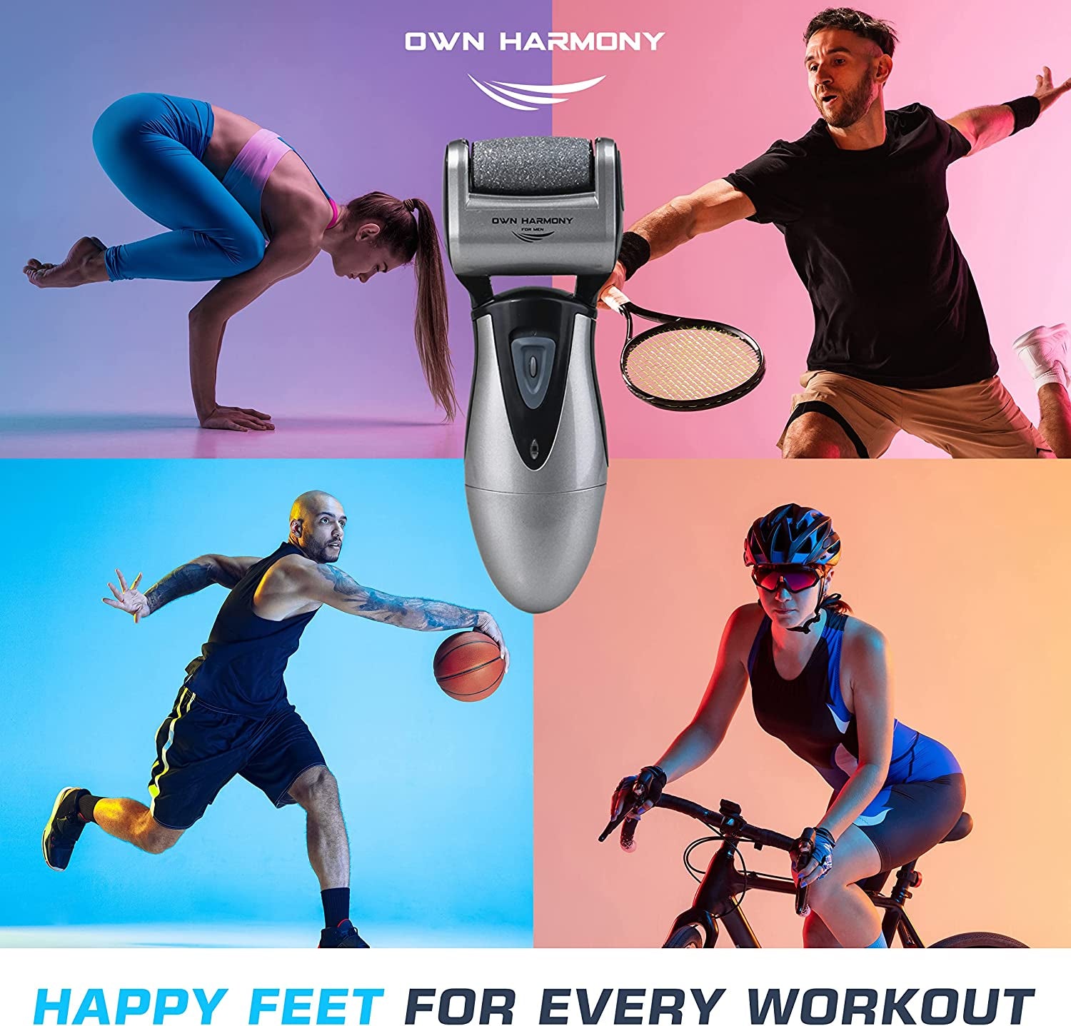 Electric Hard Skin Remover for Men by : Usa'S Best Rated Callus Remover- Rechargeable Pedicure Tools W 3 Coarse Rollers, Velvet-Smooth Foot Care Professional Spa Pedi Feet File (USB Cord)