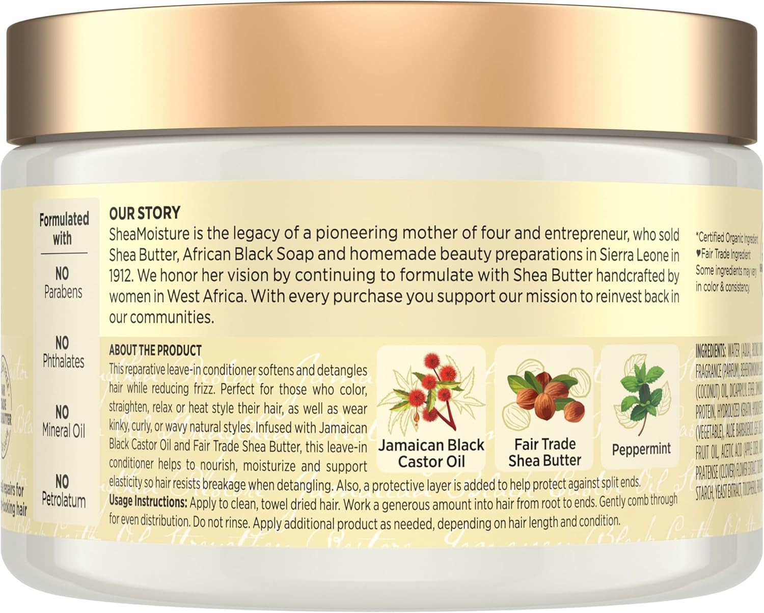 Jamaican Black Castor Oil Strengthen & Restore Leave-In Conditioner, 11 Ounce