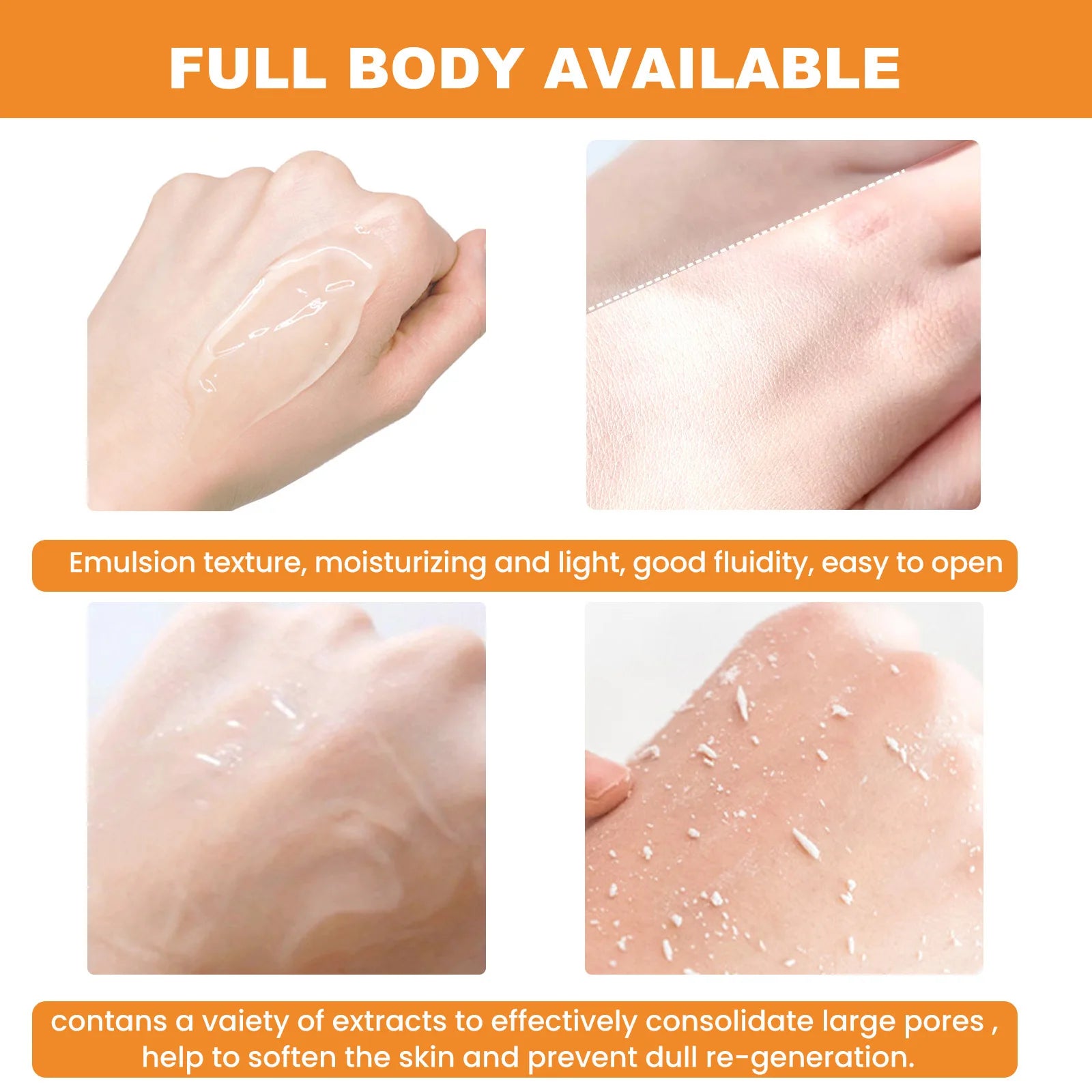Orange Exfoliating Gel Dead Spot Remover Brighten Peeling 50G Gentle Repair Scrub Whiten Hydrating Moisturizer Korean Skin Care
