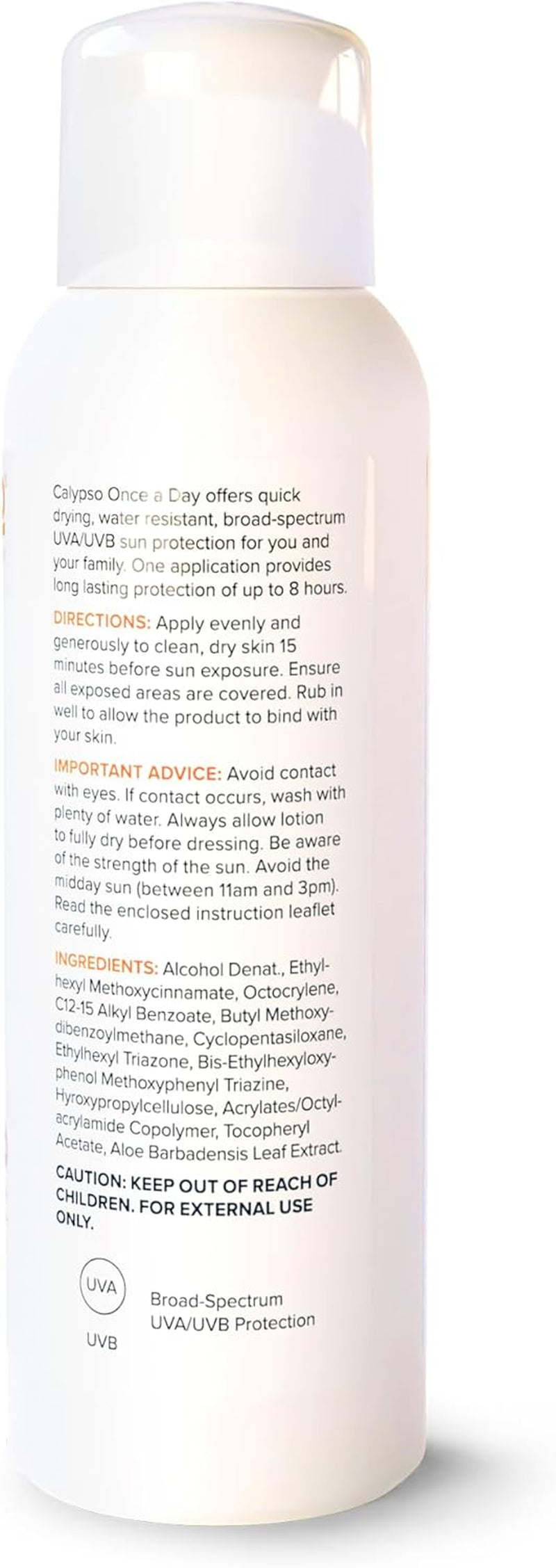 Once a Day Sun Protection Lotion SPF20 | 8 Hours Sun Protection | Non Greasy | Superior 4 Start UVA Rating - 200 Ml CALC20L