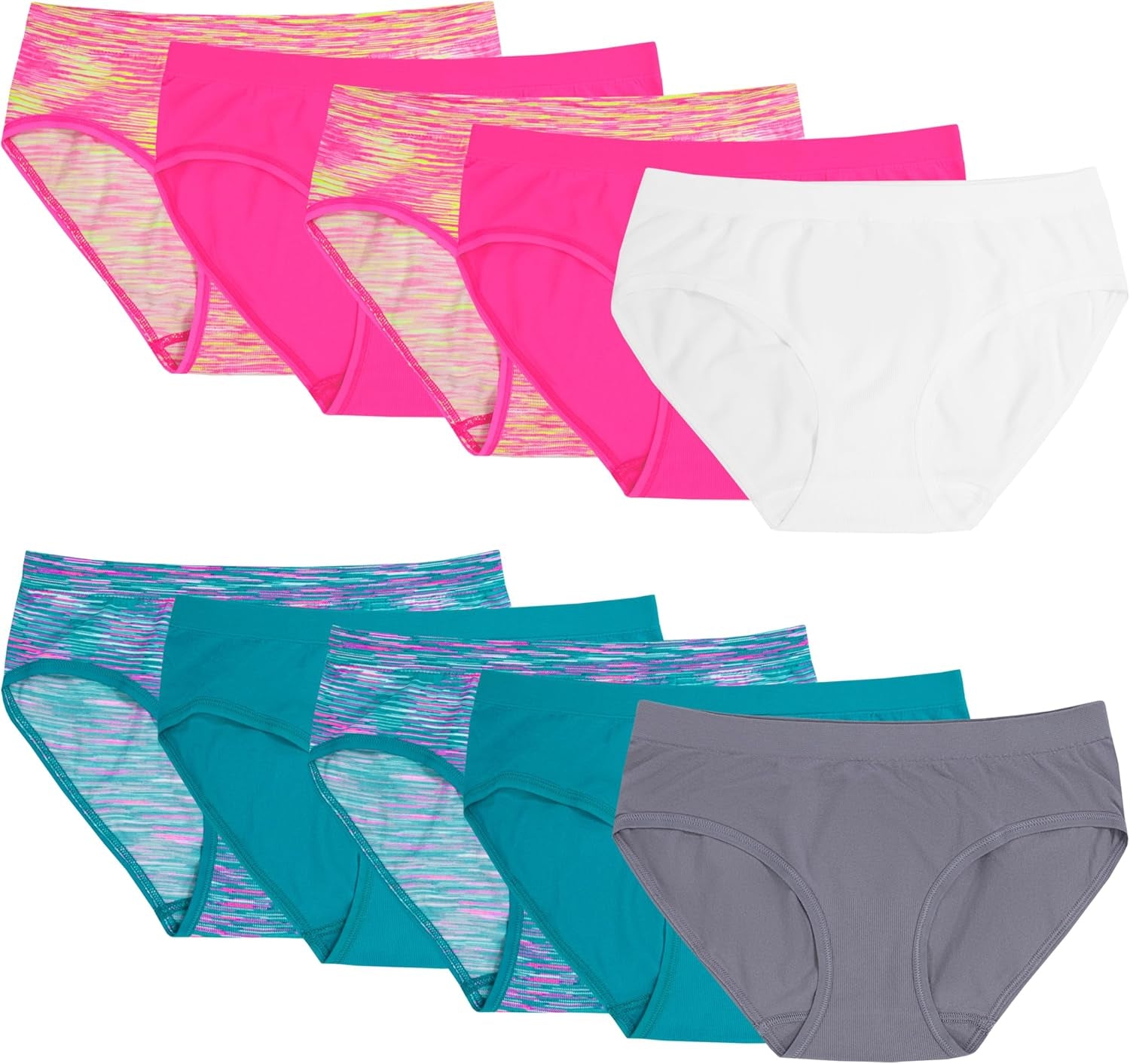 Girl'S Seamless Hipster (Pack of 6) Underwear (Pack of 6)