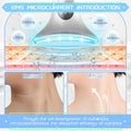 Electric Face Massager, Anti-Wrinkle Device with 4 Modes, Vibration Facial Neck Massager, Skin Rejuvenation Device with Thermal, Triple Action LED, Anti-Aging Neck Eye Massager for Skin Care