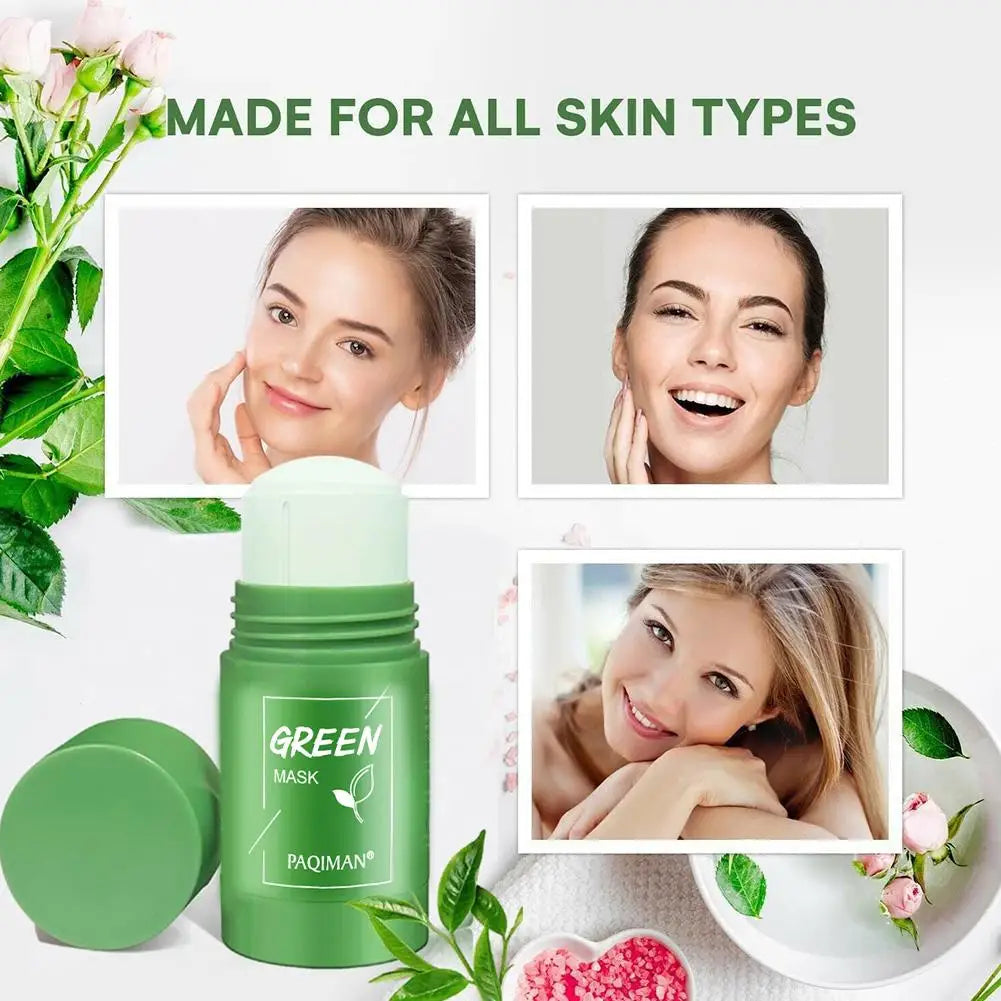 Green Tea Mask Face Clean Green Tea Cleansing Deep Moisturizing Shrink Pores Blackhead Acne Facial Korean Skin Care