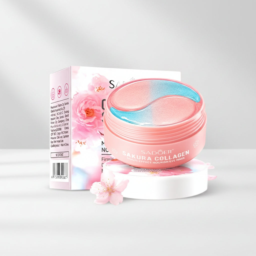 60Pcs  Sakura Collagen Eye Mask anti Dark Circles Eyes Bags Removal Moisturizing Firming Eye Patches Skin Care for Eyes