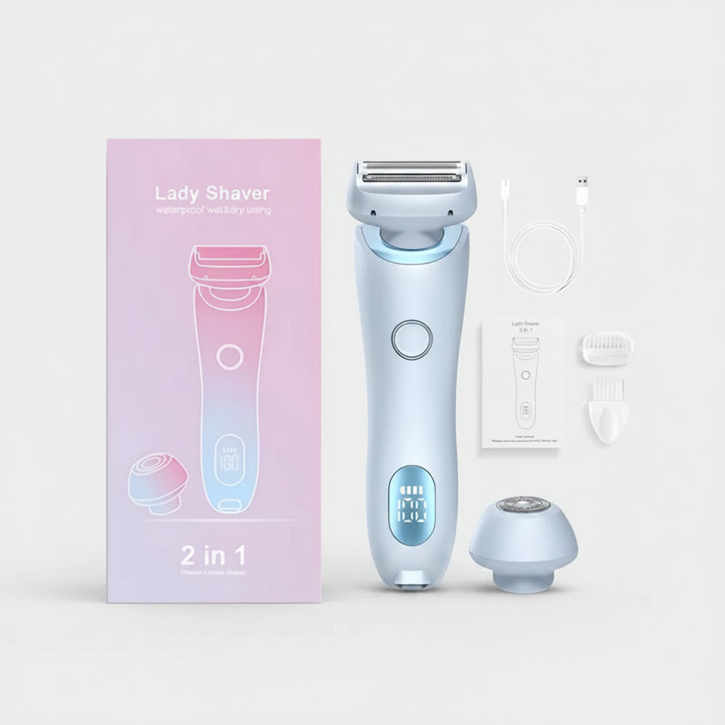 Electric Shaver for Women Painless Lady Razor Facial Hair Remover Wet and Dry Portable Bikini Trimmer for Face Armpit Legs Body